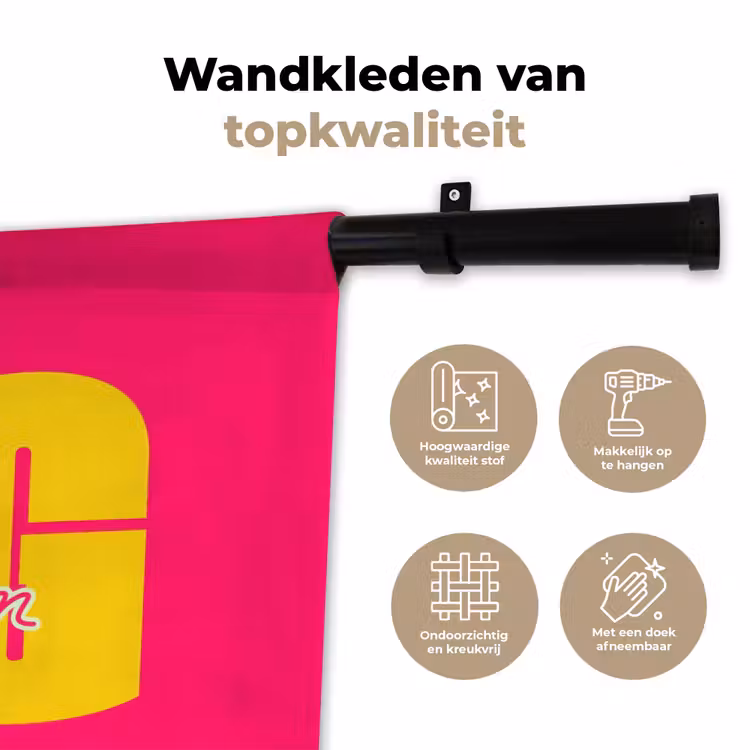Wandkleed - Dream big - Roze - Geel - Minimalistisch — 3