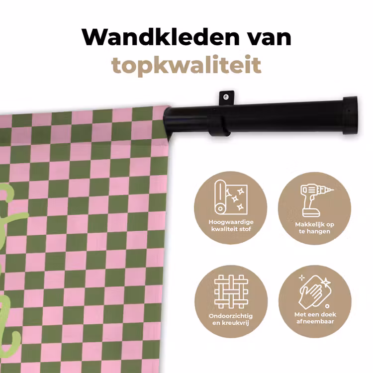 Wandkleed - Focus - Vakken - Roze — 3