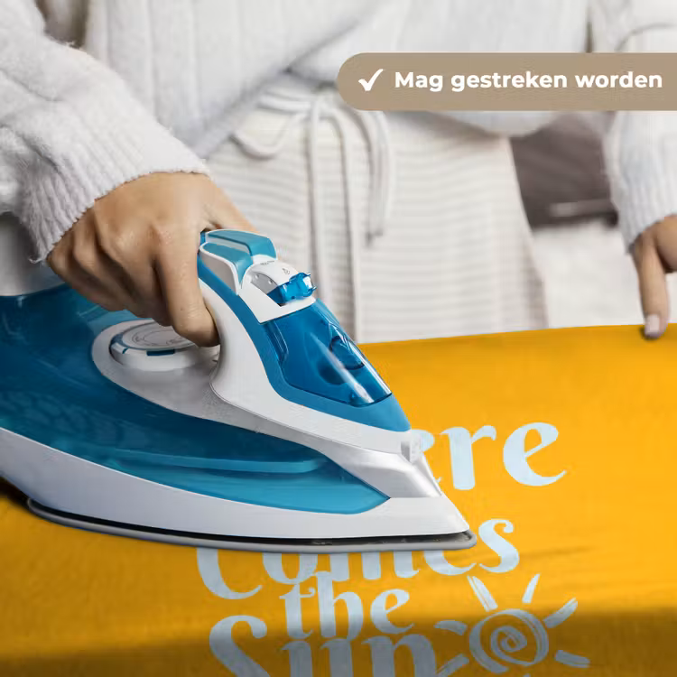Wandkleed - Geel - Blauw - Here comes the sun — 6