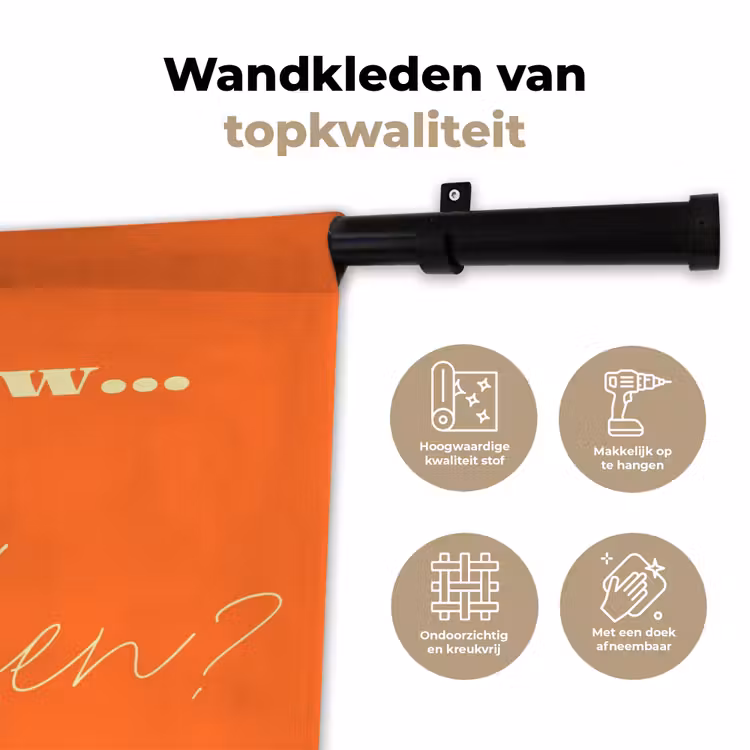 Wandkleed - If not now then when - Oranje - Geel - Levendig — 3