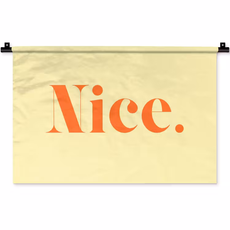 Wandkleed - Nice - Oranje - Geel - Minimalistisch — 1