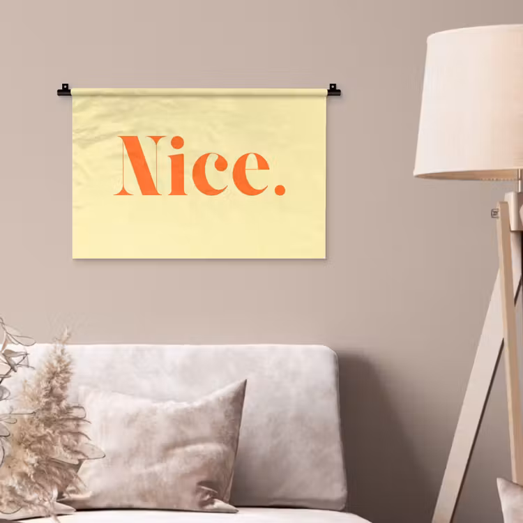 Wandkleed - Nice - Oranje - Geel - Minimalistisch — 2
