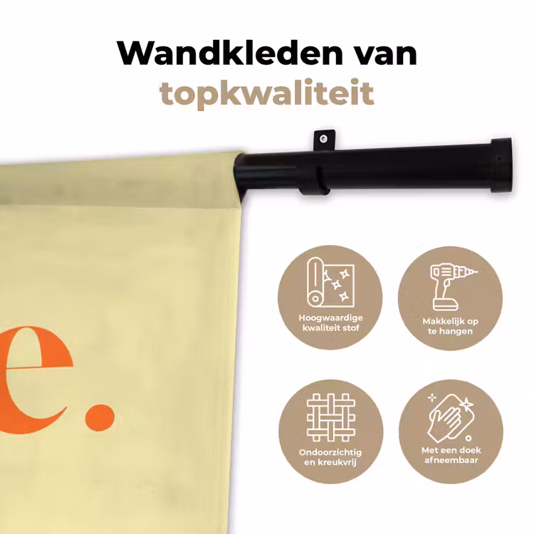 Wandkleed - Nice - Oranje - Geel - Minimalistisch — 3