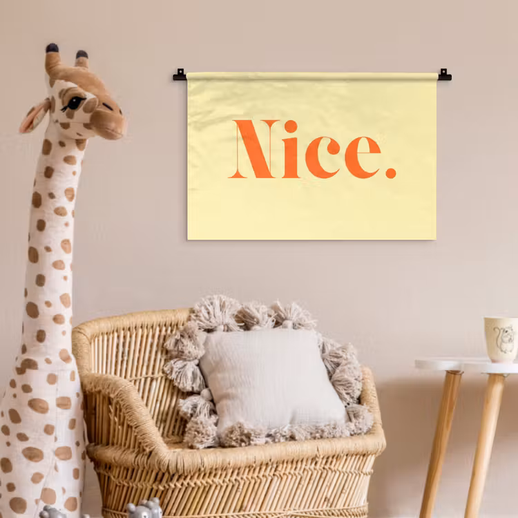 Wandkleed - Nice - Oranje - Geel - Minimalistisch — 5