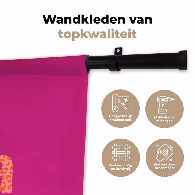 Wandkleed - Oh la la - Luipaardprint - Roze — 3