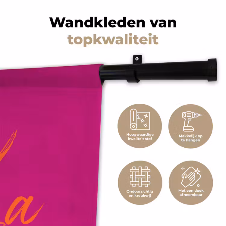 Wandkleed - Oh la la - Oranje - Roze — 3