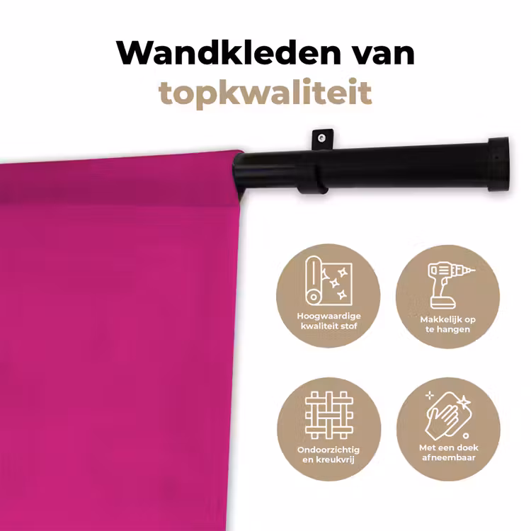 Wandkleed - Oh la la - Roze - Oranje - Minimalistisch — 3