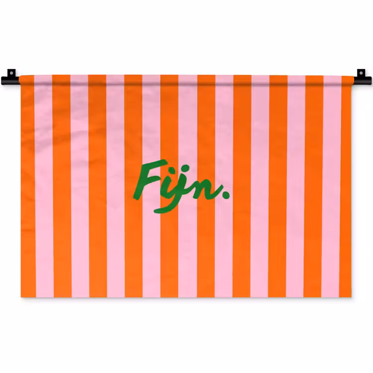Wandkleed - Patroon - Oranje - Fijn - Strepen — 1