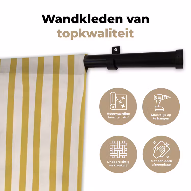 Wandkleed - Strepen - Abstract - Yes you can - Rood — 3