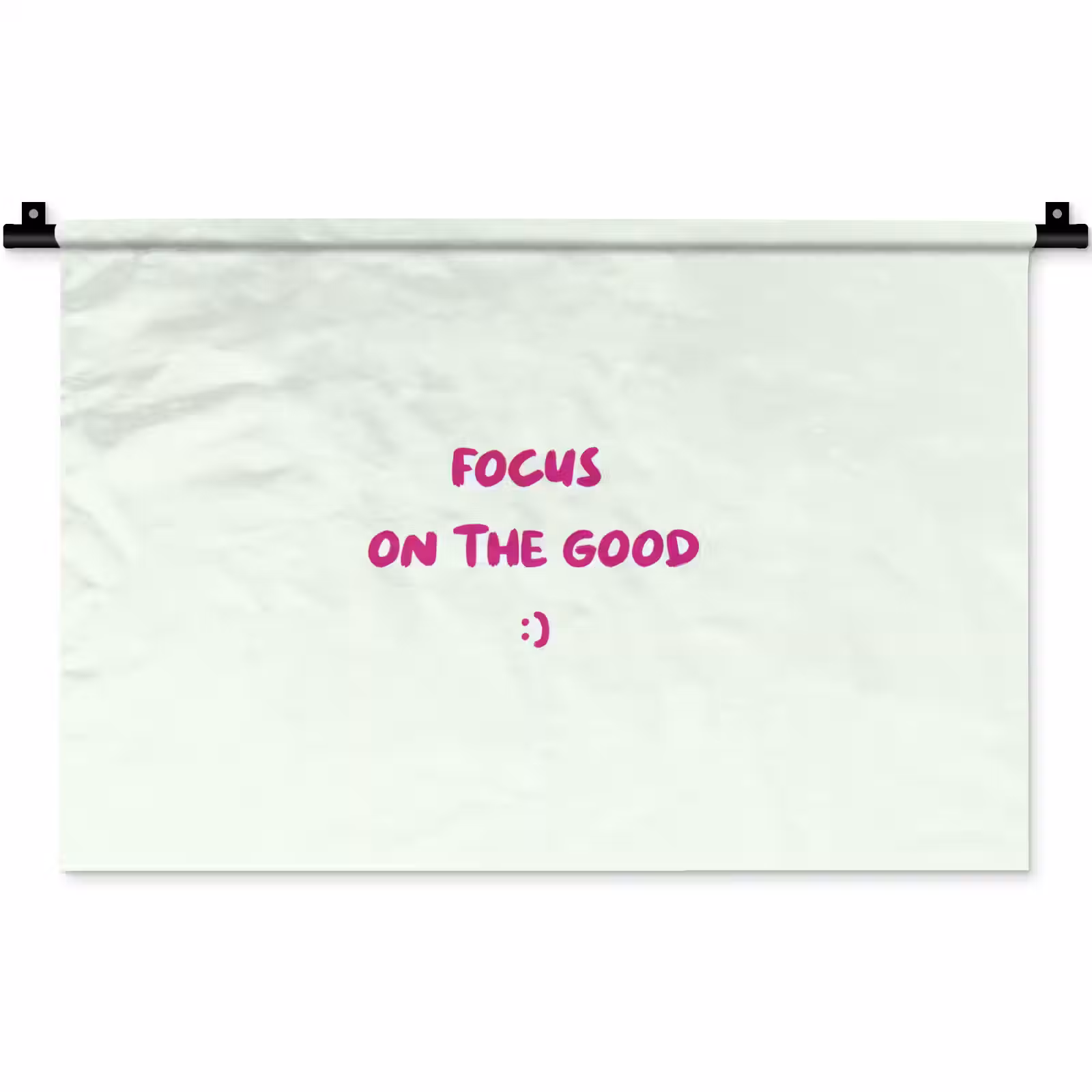Wandkleed - Focus - Beige - Roze - Smiley — 1