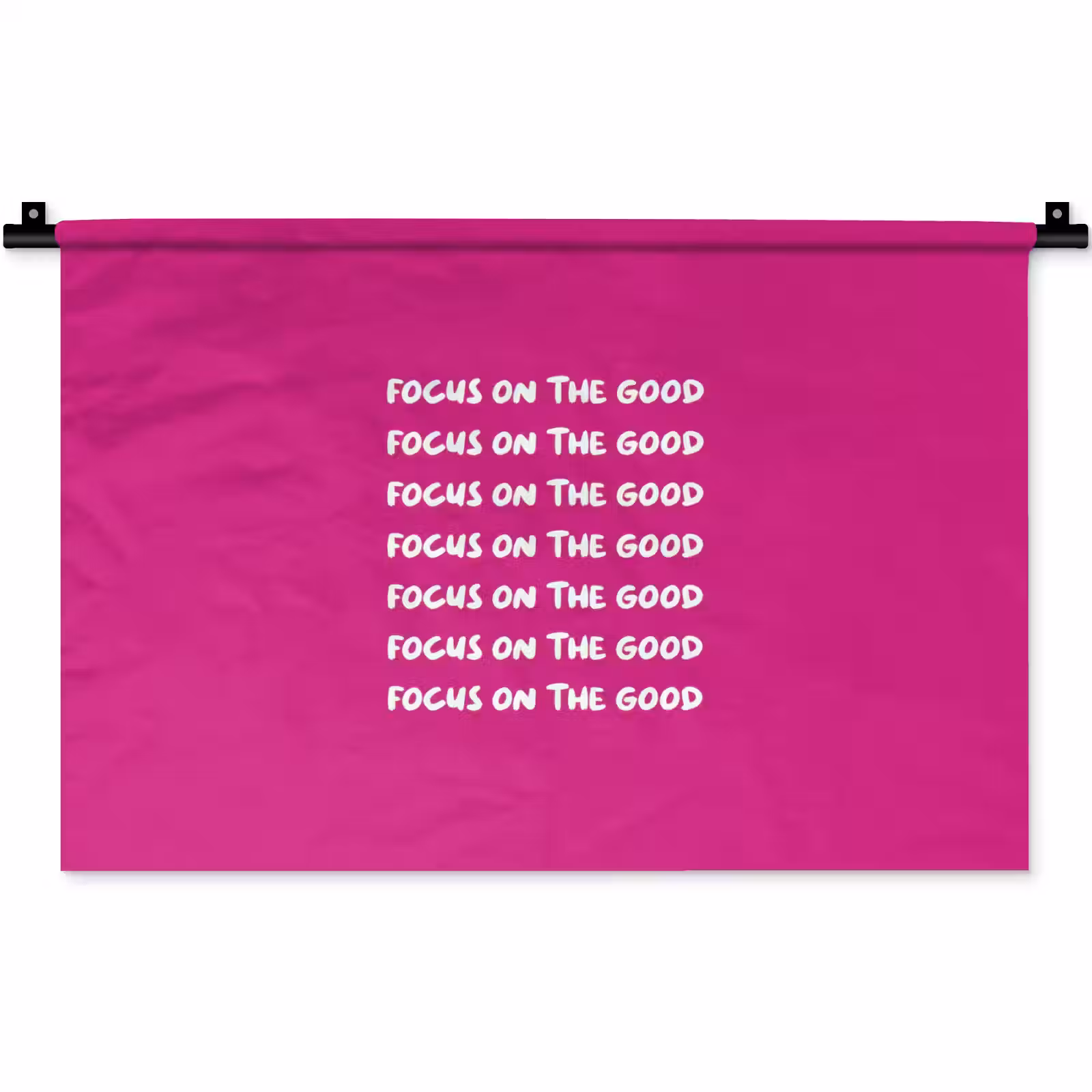 Wandkleed - Focus on the good - Roze - wit — 1