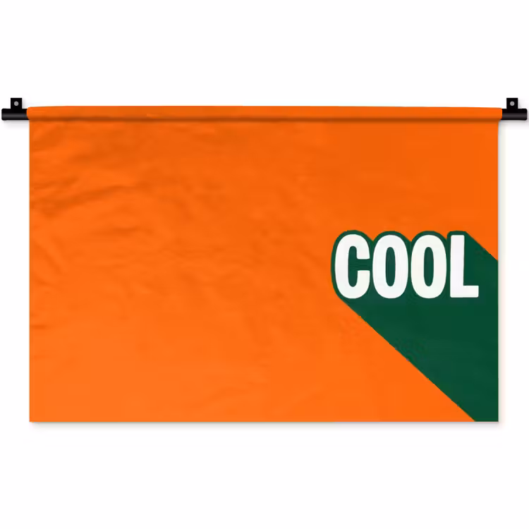 Wandkleed - Cool - Oranje - Groen — 1
