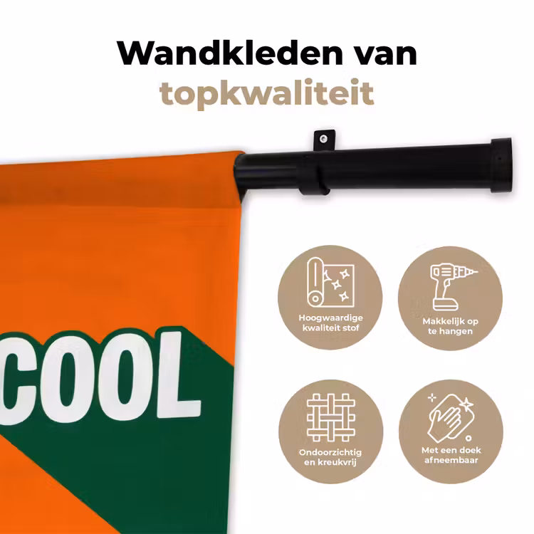 Wandkleed - Cool - Oranje - Groen — 3