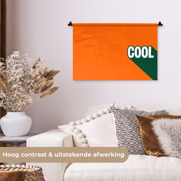 Wandkleed - Cool - Oranje - Groen — 4