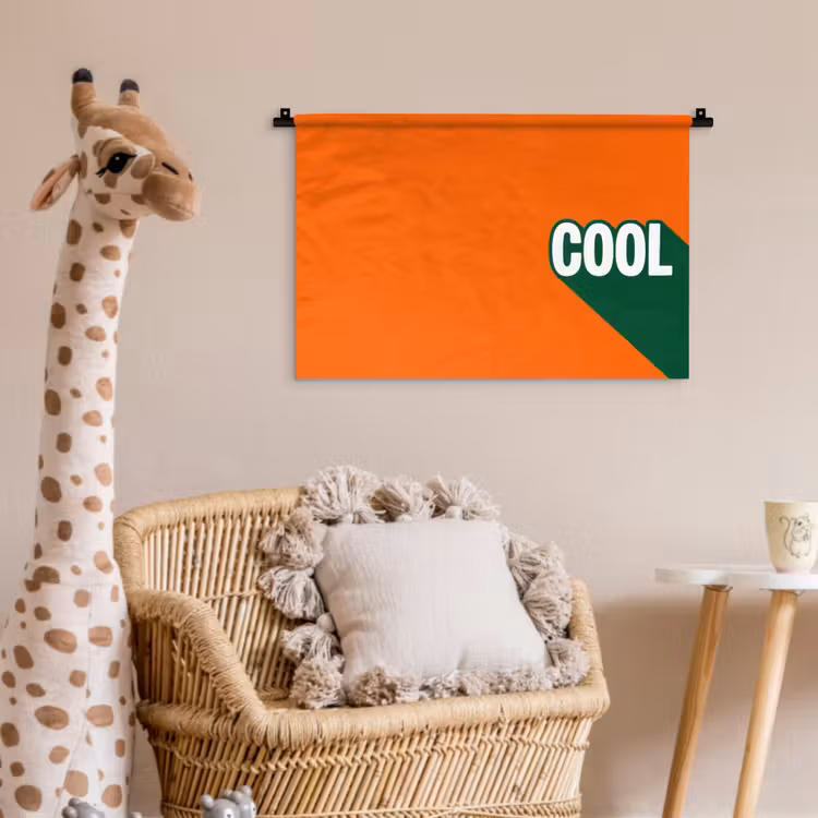 Wandkleed - Cool - Oranje - Groen — 5