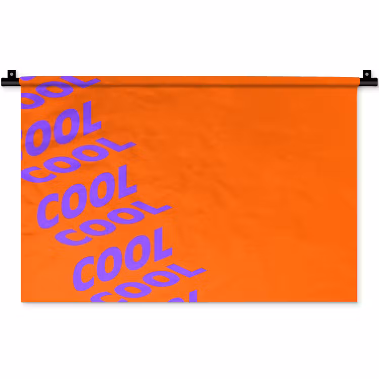 Wandkleed - Cool - Paars - Oranje — 1