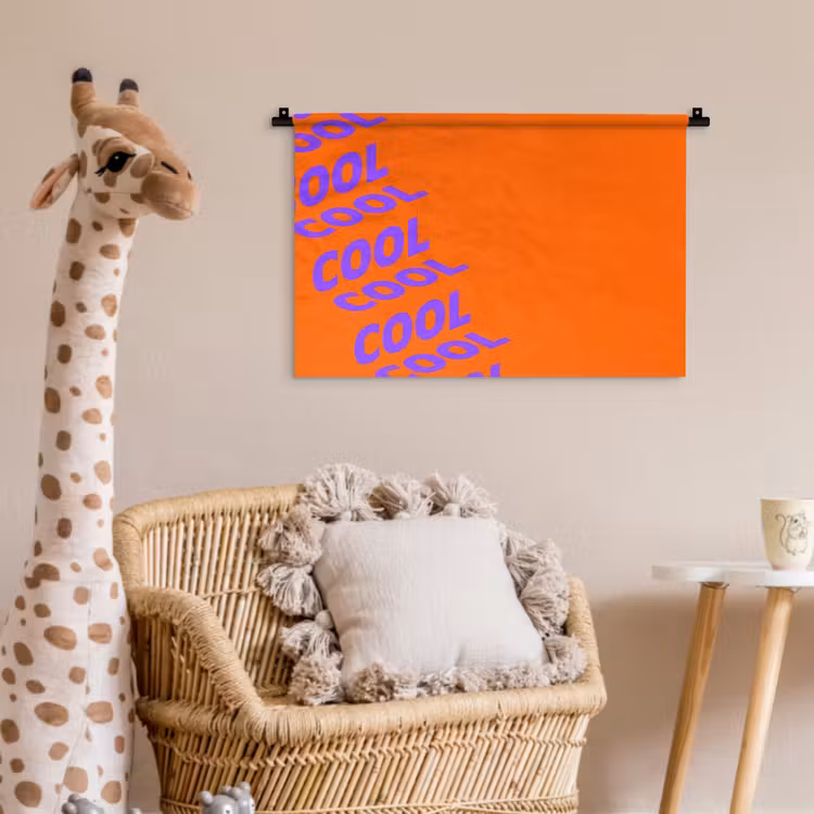 Wandkleed - Cool - Paars - Oranje — 5