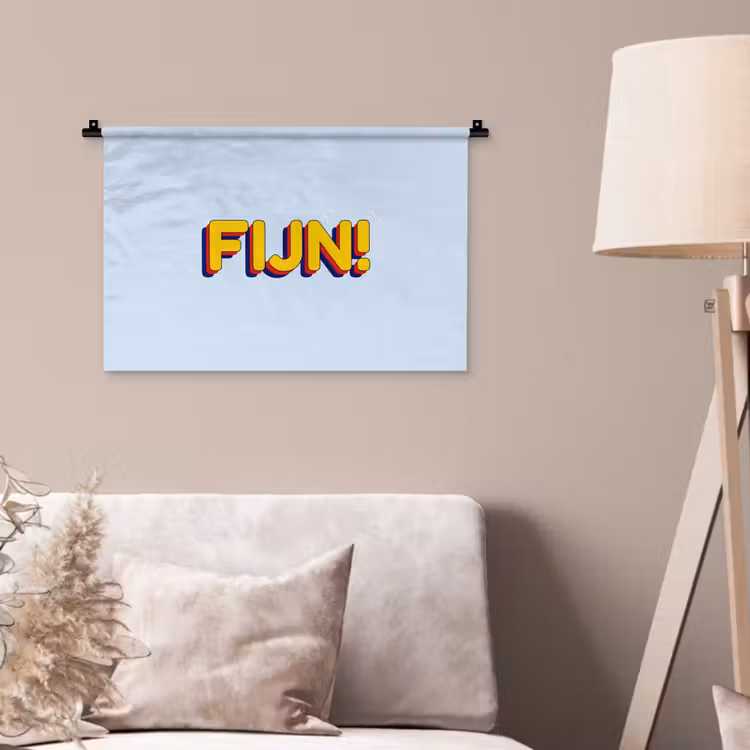 Wandkleed - Fijn - Geel - Oranje — 2