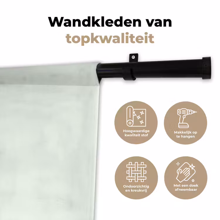 Wandkleed - Focus on the good - Beige - Roze — 3