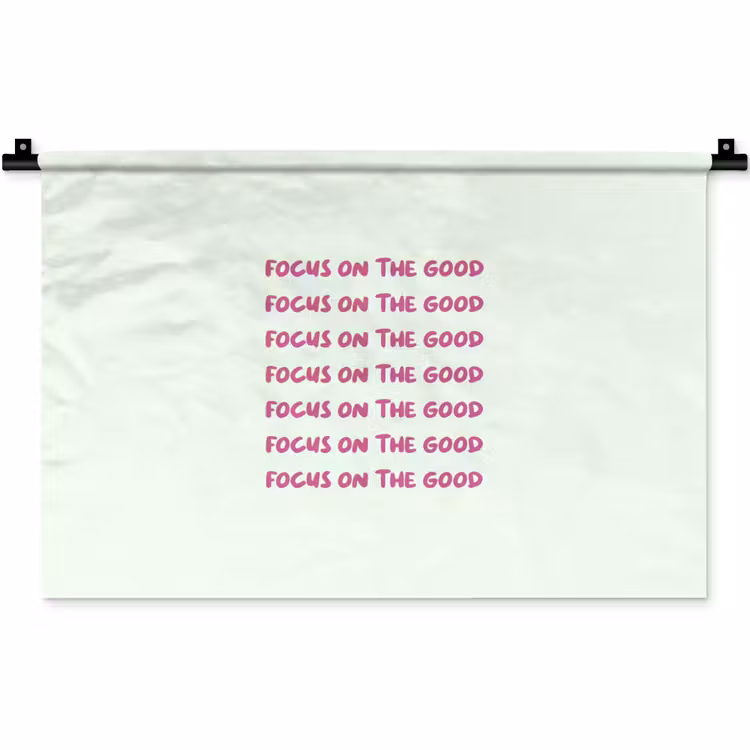 Wandkleed - Focus on the good - Roze — 1