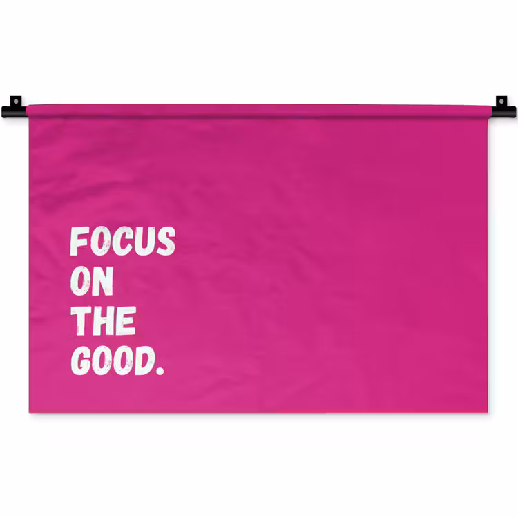 Wandkleed - Focus on the good - Roze - Simple — 1