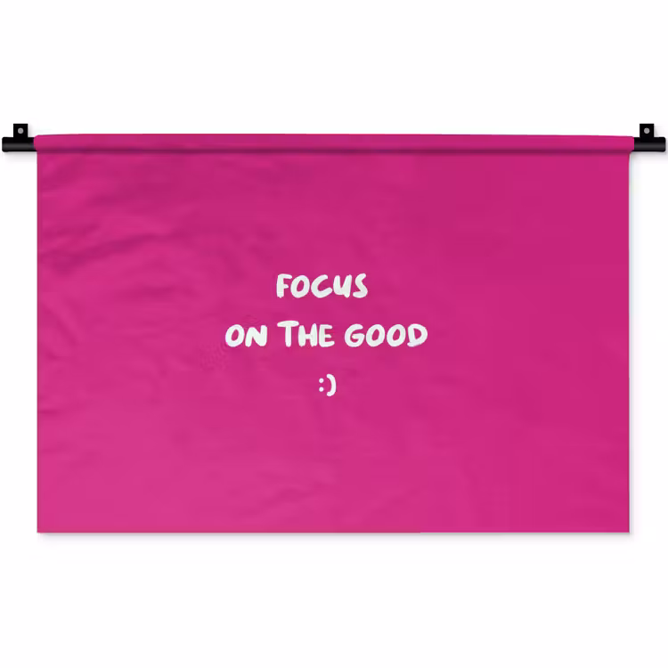 Wandkleed - Focus - Smiley - Roze — 1