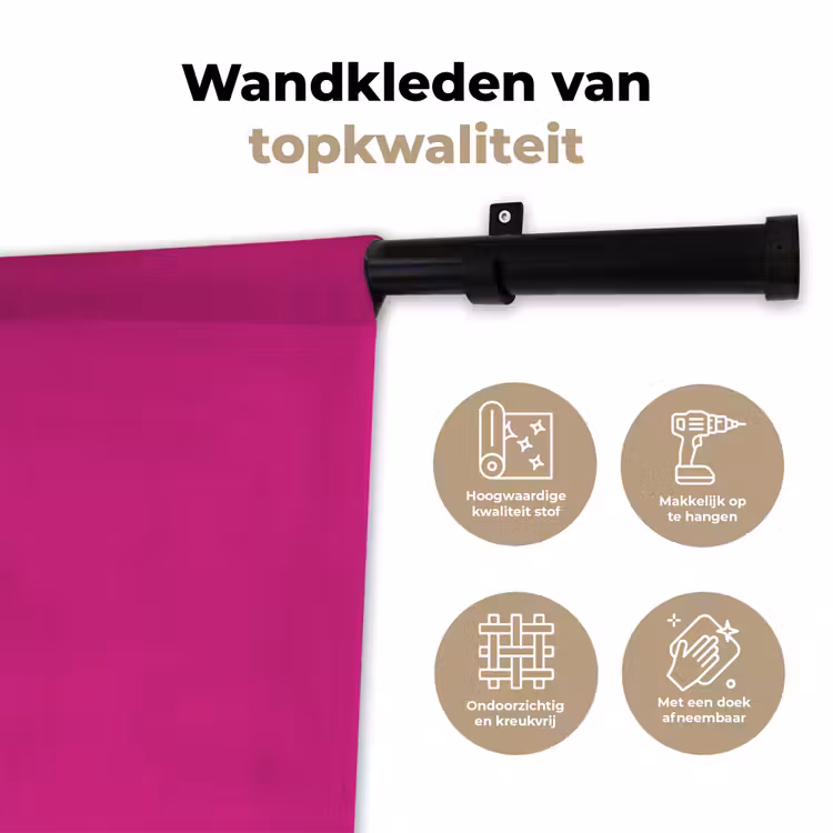 Wandkleed - Focus - Smiley - Roze — 3