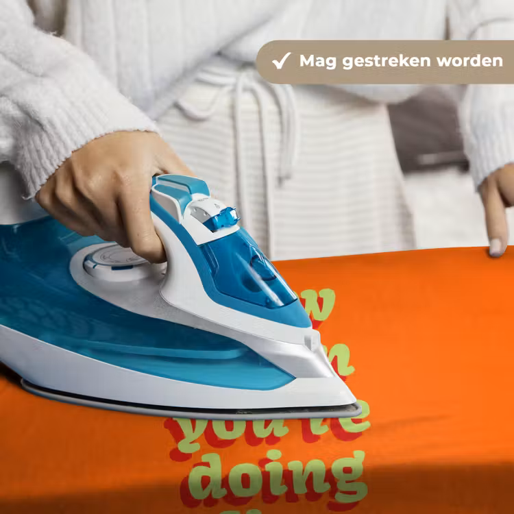 Wandkleed - Oranje - Slow down you're doing fine - Retro — 6