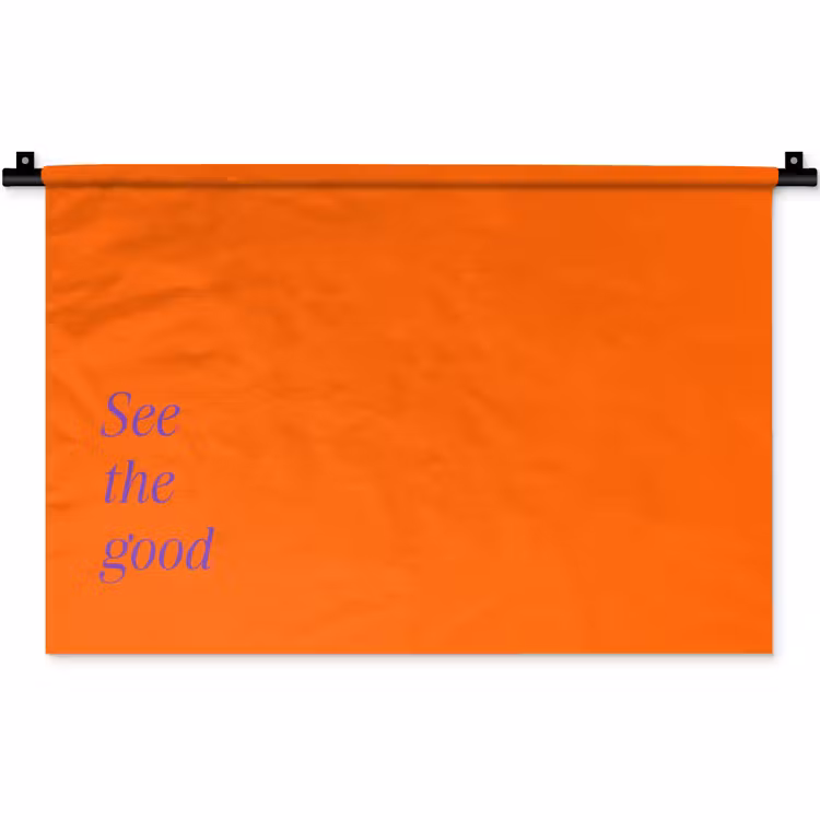 Wandkleed - See te good - Paars - Oranje — 1