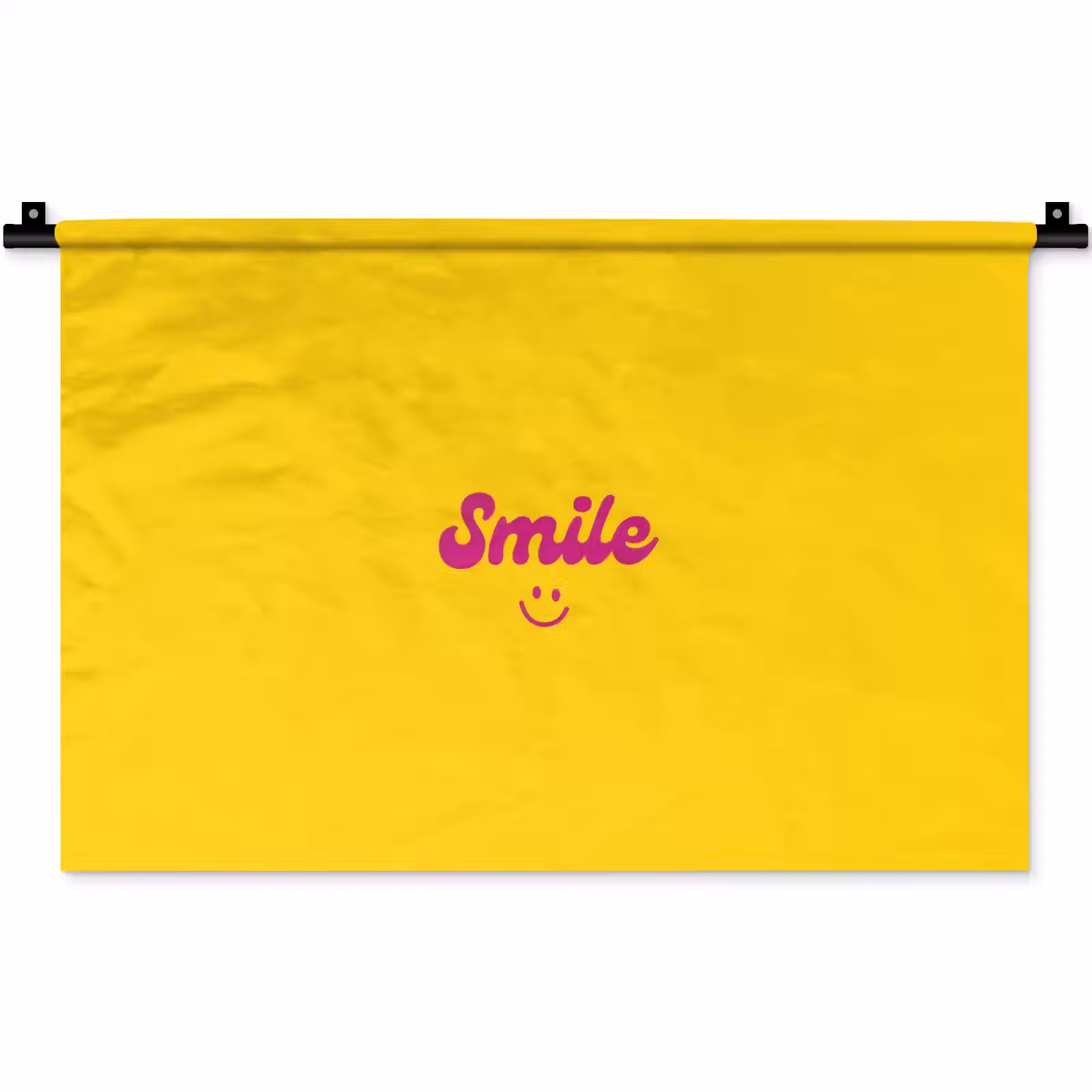 Wandkleed - Smile - Geel - Roze — 1
