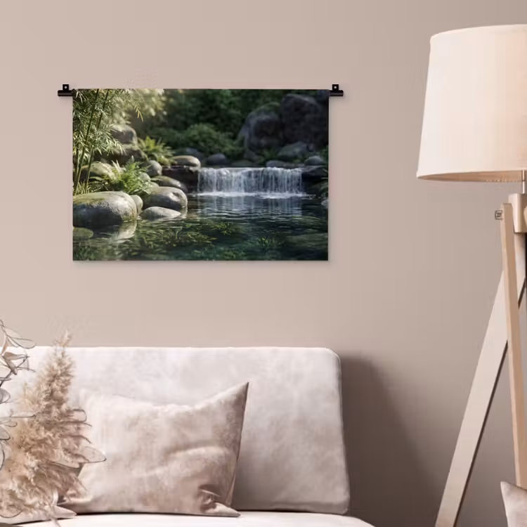 Wandkleed - Beek - Waterval - Natuur - Groen — 2