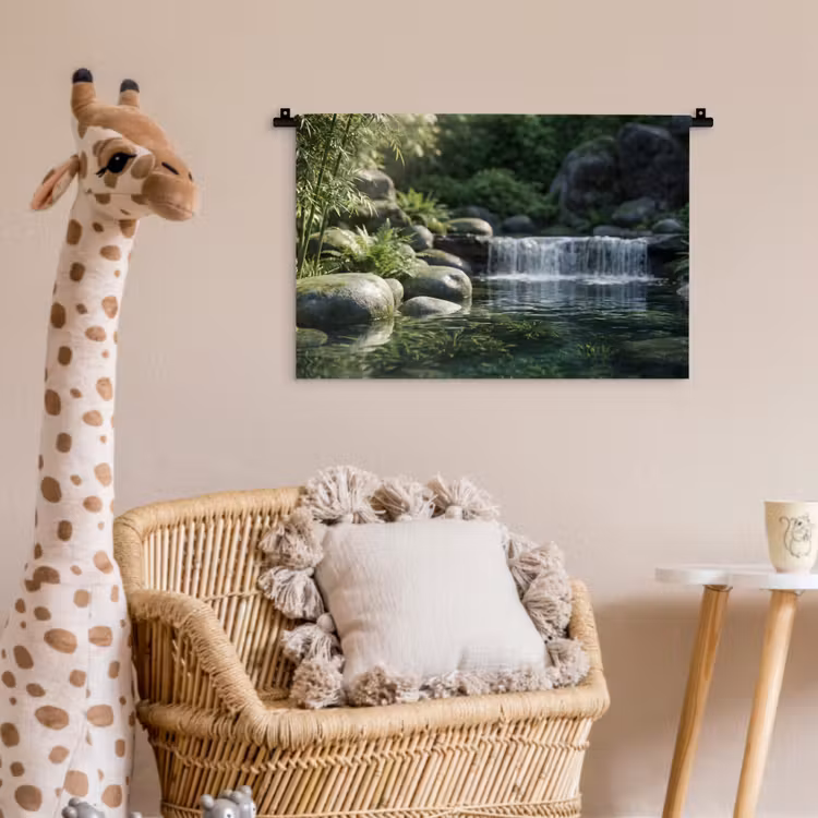 Wandkleed - Beek - Waterval - Natuur - Groen — 5