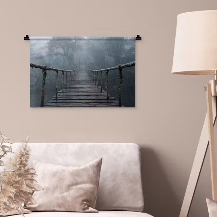 Wandkleed - Brug - Jungle - Mist - Natuur — 2