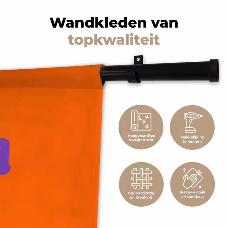 Wandkleed - See the good - Paars - Oranje - Smiley — 3