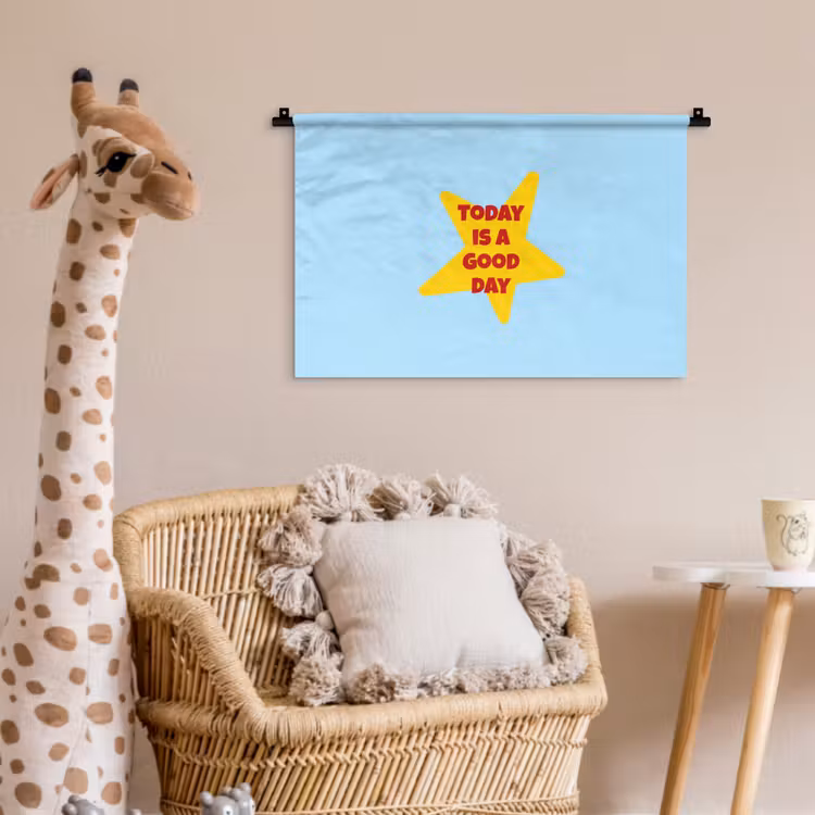 Wandkleed - Ster - Today is a good day - Blauw — 5