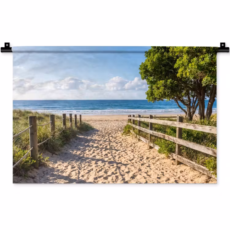 Wandkleed - Strand - Zandpad - Oceaan - Natuur — 1