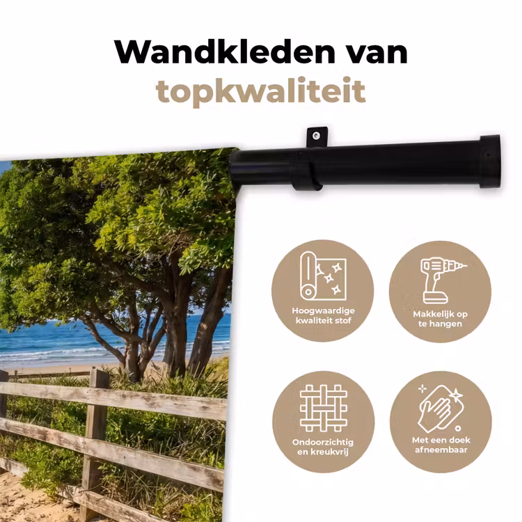 Wandkleed - Strand - Zandpad - Oceaan - Natuur — 3