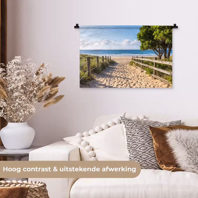 Wandkleed - Strand - Zandpad - Oceaan - Natuur — 4