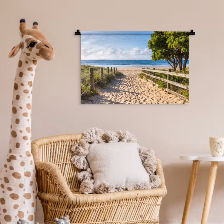 Wandkleed - Strand - Zandpad - Oceaan - Natuur — 5