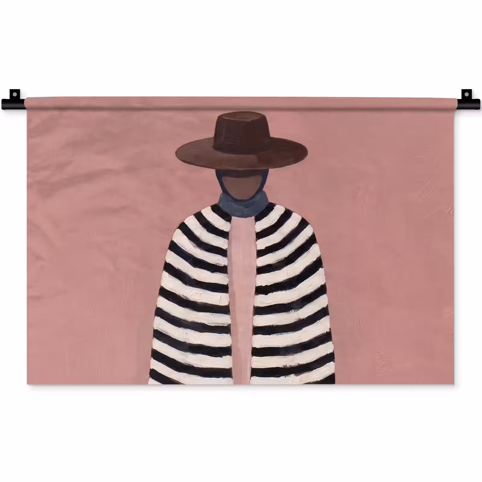 Wandkleed - Grafisch - Vrouw - Roze — 1