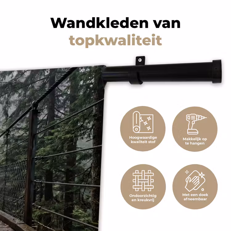 Wandkleed - Brug - Bos - Mist - Natuur — 3