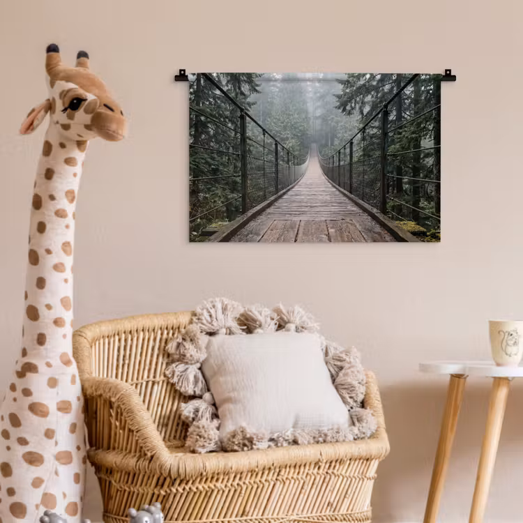 Wandkleed - Brug - Bos - Mist - Natuur — 5