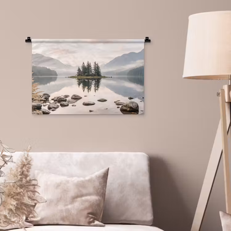 Wandkleed - Meer - Bergen - Landschap - Groen — 2