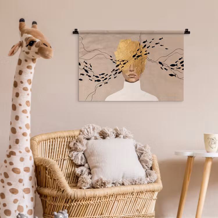 Wandkleed - Modern - Vrouw - Goud — 5
