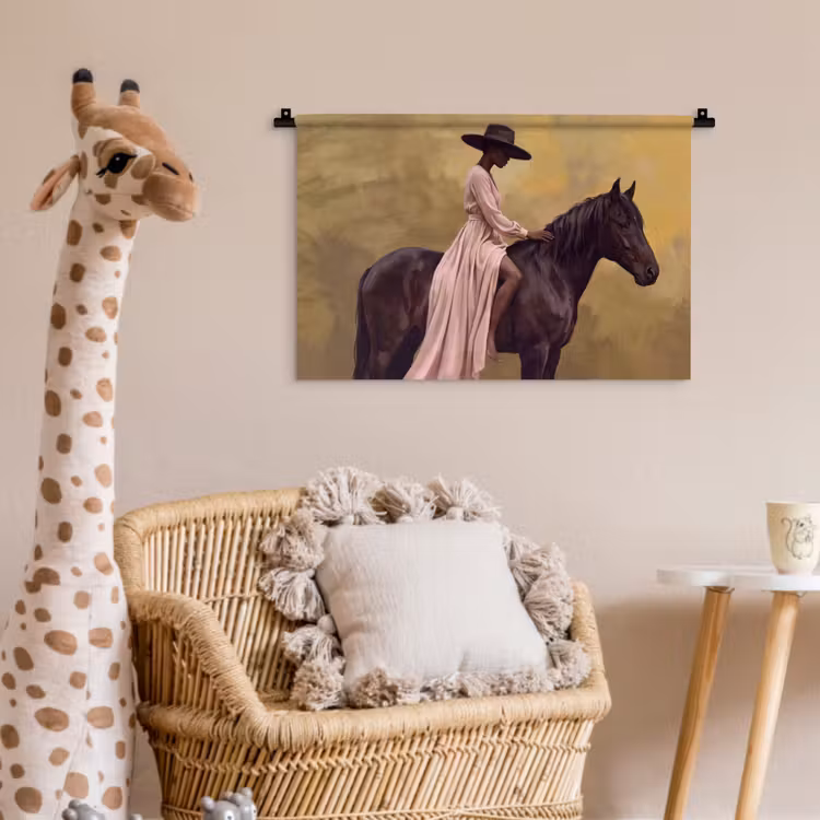 Wandkleed - Paard - Klassiek - Oker — 5