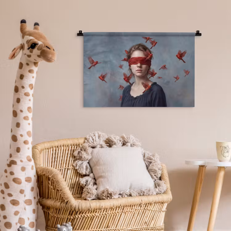 Wandkleed - Portret - Krachtig - Rood — 5