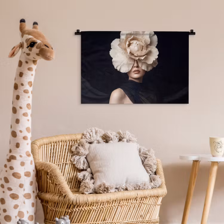 Wandkleed - Roos - Tijdloos - Zwart — 5