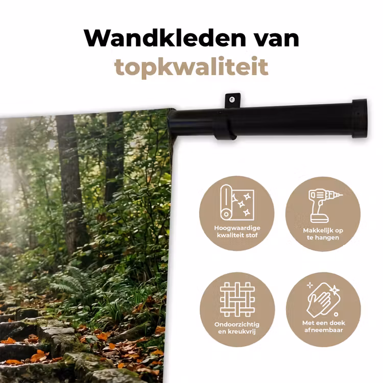 Wandkleed - Stenen - Trap - Bos - Natuur — 3
