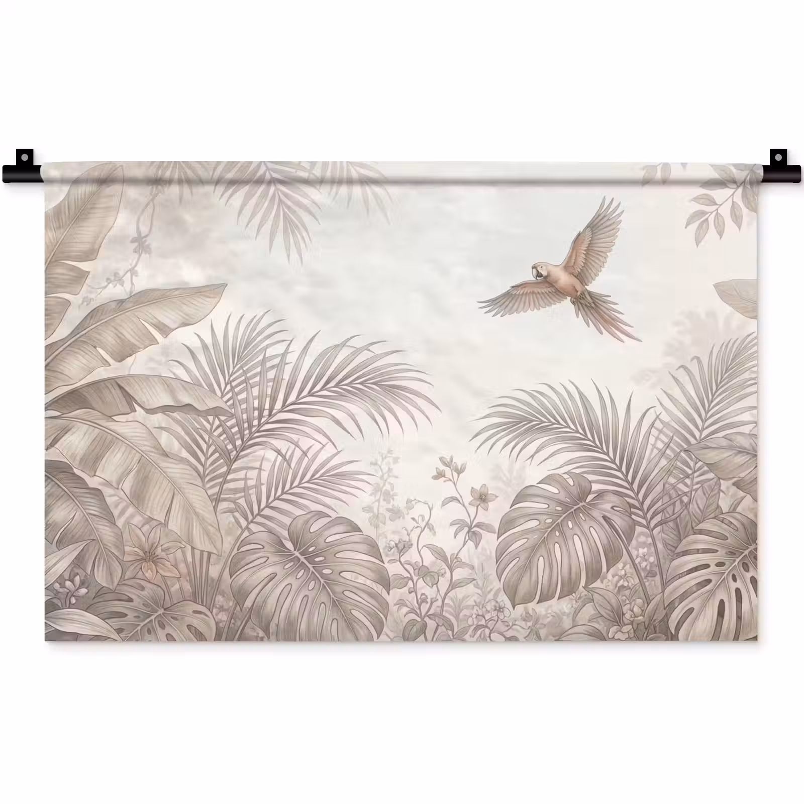 Wandkleed - Papagaai - Jungle - Tropisch — 1