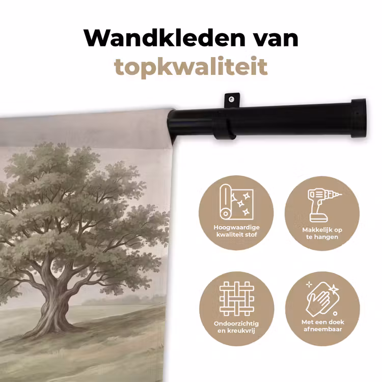 Wandkleed - Heuvellandschap - Bomen - Natuur - Groen — 3